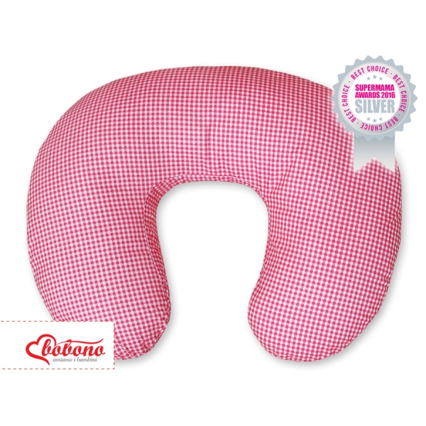 Cuscino Allattamento Neonati Rosa a Scacchi Cuori