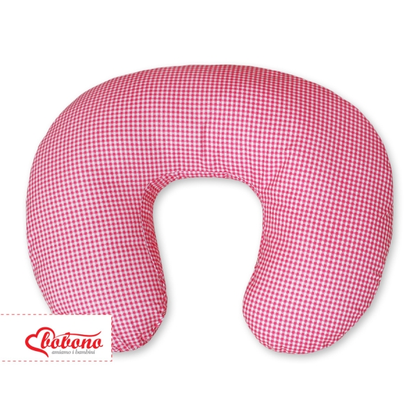 Cuscino Allattamento Neonati Rosa a Scacchi Cuori