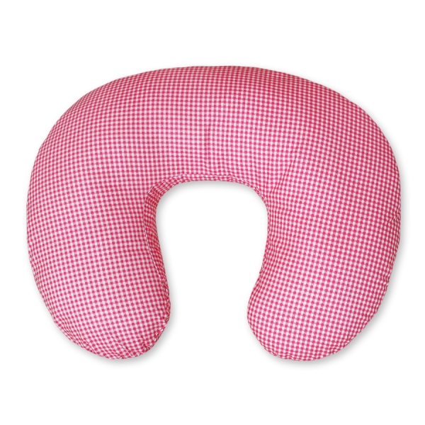 Cuscino Allattamento Neonati Rosa a Scacchi Cuori