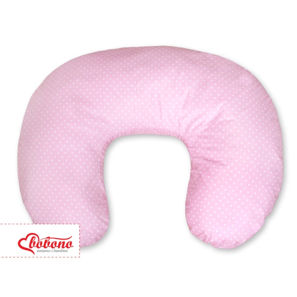 Cuscino Allattamento Neonati Rosa Pois Bianchi Cuori