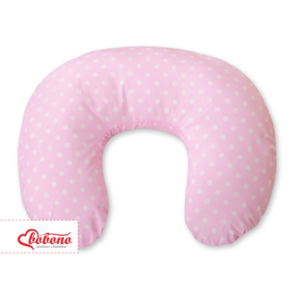 Cuscino Allattamento Neonati Rosa Pois Bianchi Cuori