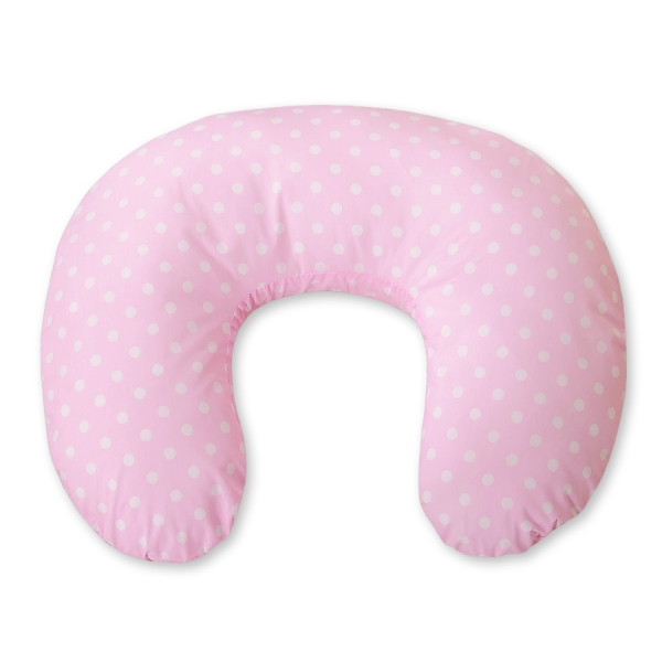 Cuscino Allattamento Neonati Rosa Pois Bianchi Cuori