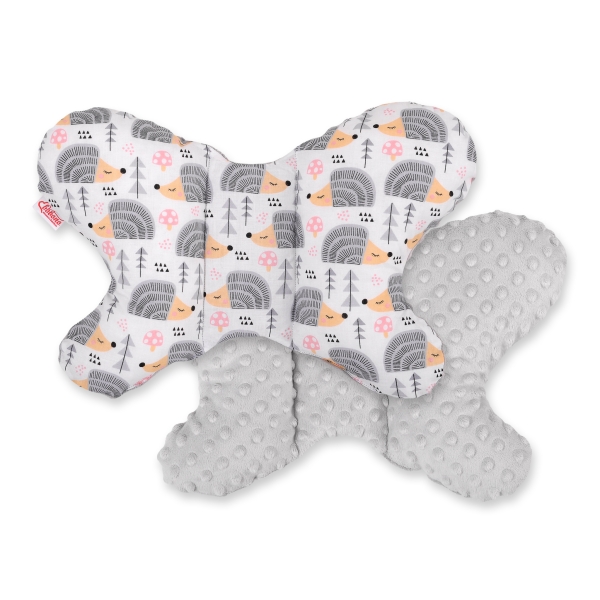 Cuscino Antiurto a Forma di Farfalla Grigio Riccio