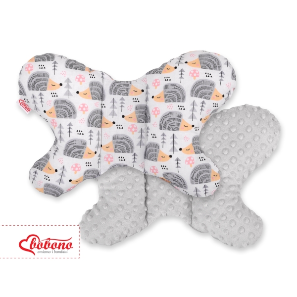 Cuscino Antiurto a Forma di Farfalla Grigio Riccio