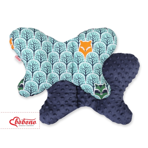 Cuscino Antiurto a Forma di Farfalla Menta Blu Scuro
