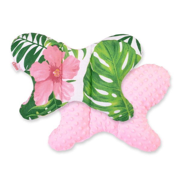 Cuscino Antiurto a Forma di Farfalla Rosa Fiore Tropicale