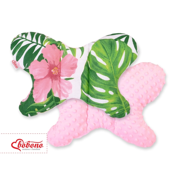 Cuscino Antiurto a Forma di Farfalla Rosa Fiore Tropicale