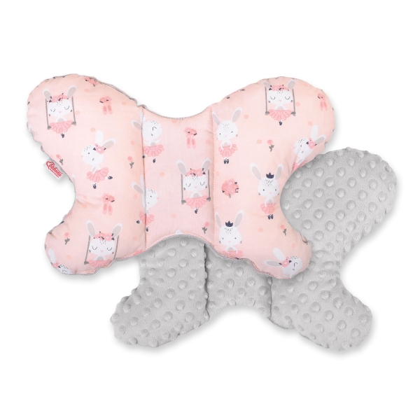 Cuscino Antiurto a Forma di Farfalla Rosa Grigio Ballerine