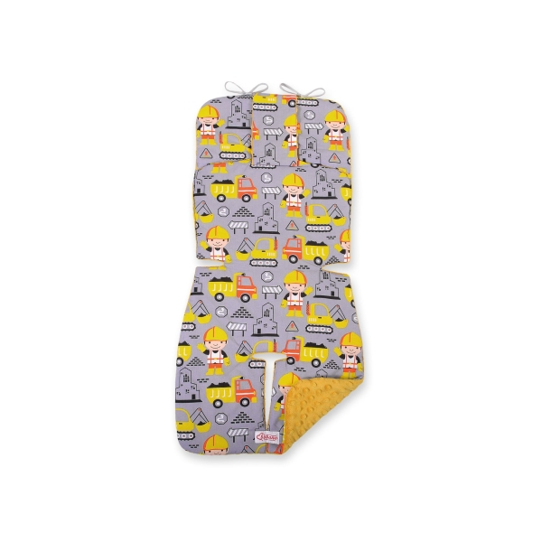 Cuscino Imbottito per Passeggino Giallo Escavatore Giallo Miele