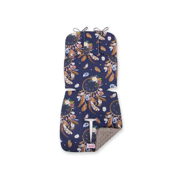 Cuscino Imbottito per Passeggino Marrone Blu Scuro Cacciatore di Sogni