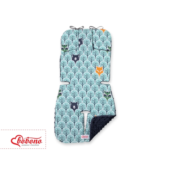 Cuscino Imbottito per Passeggino Menta Blu Scuro