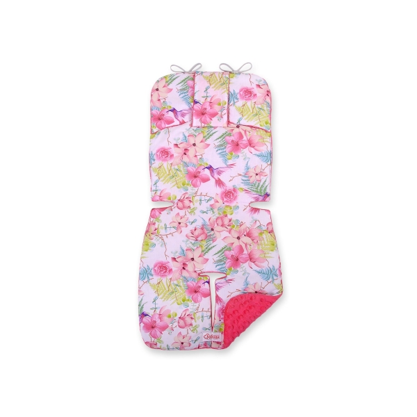 Cuscino Imbottito per Passeggino Rosa Fiore