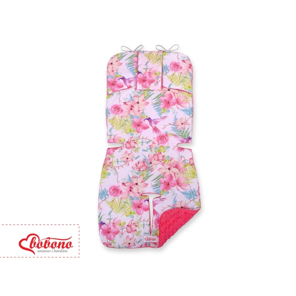 Cuscino Imbottito per Passeggino Rosa Fiore