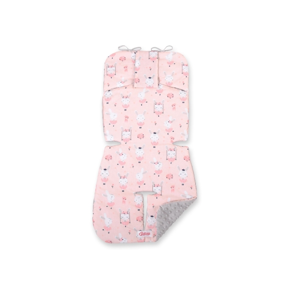 Cuscino Imbottito per Passeggino Rosa Grigio Ballerine