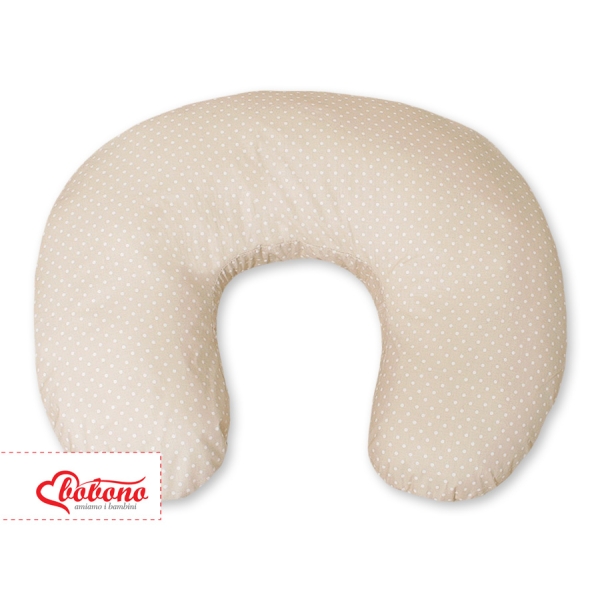 Cuscino per Allattamento per Neonati Beige Pois Bianchi Cuori