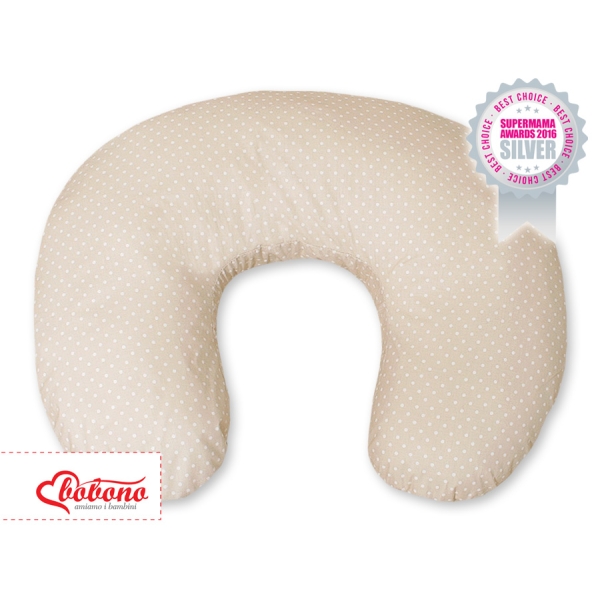 Cuscino per Allattamento per Neonati Beige Pois Bianchi Cuori