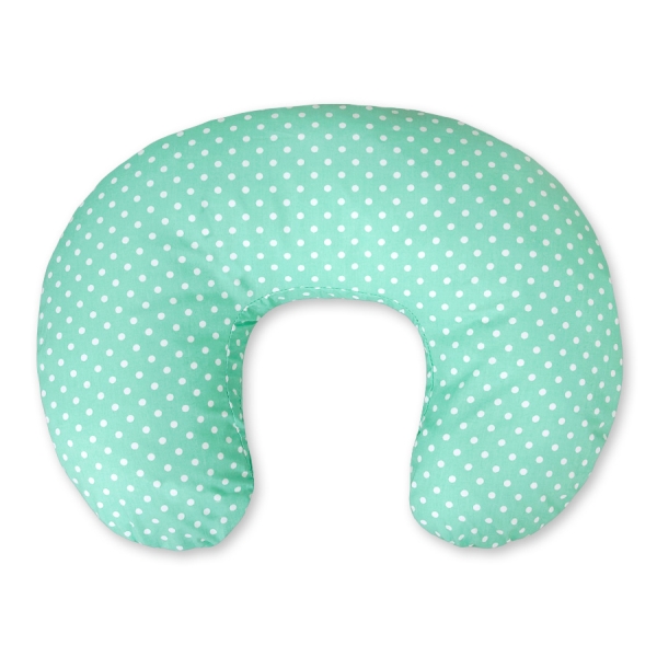 Cuscino per Allattamento per Neonati Menta Pois Bianchi Cuori