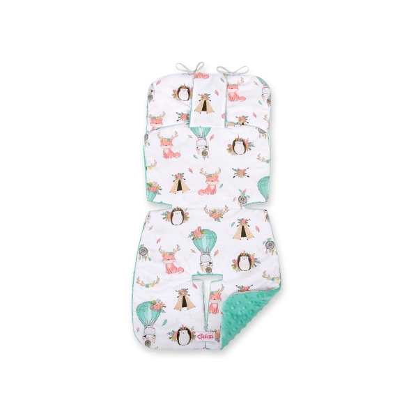 Cuscino per Passeggino Menta Beige Volpi