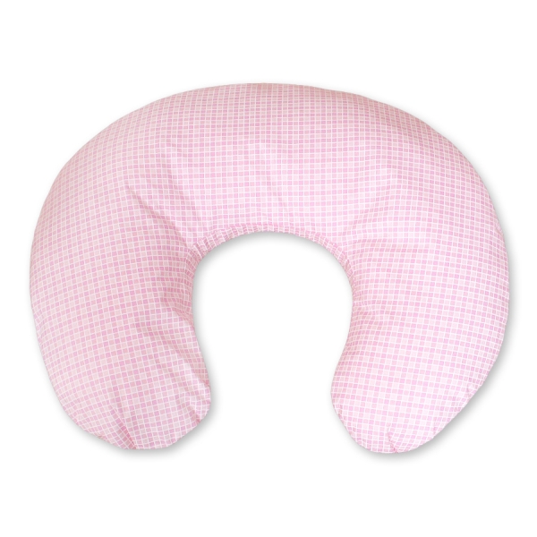 Federa Cuscino Allattamento Rosa a Scacchi Cuori