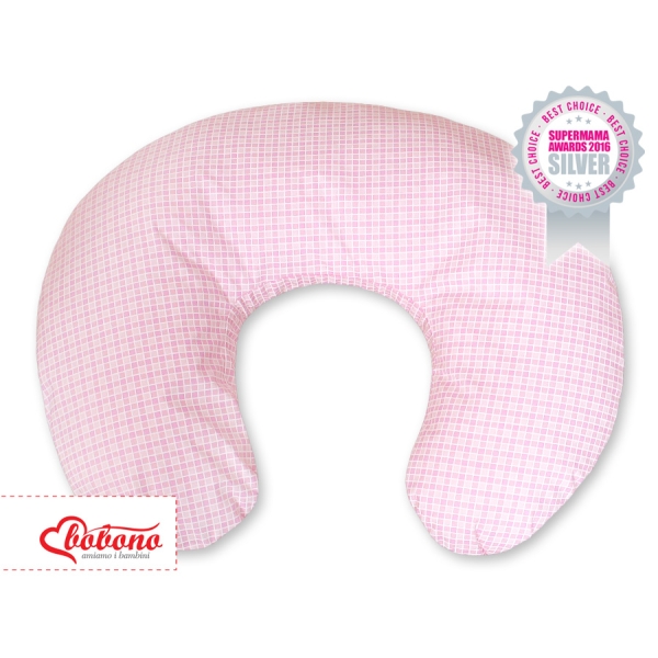 Federa Cuscino Allattamento Rosa a Scacchi Cuori