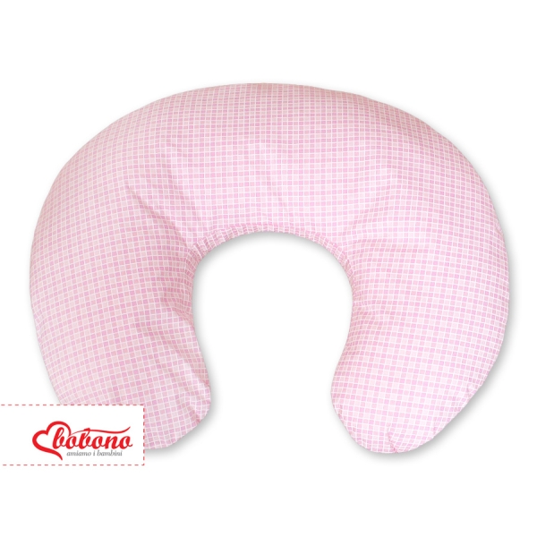 Federa Cuscino Allattamento Rosa a Scacchi Cuori