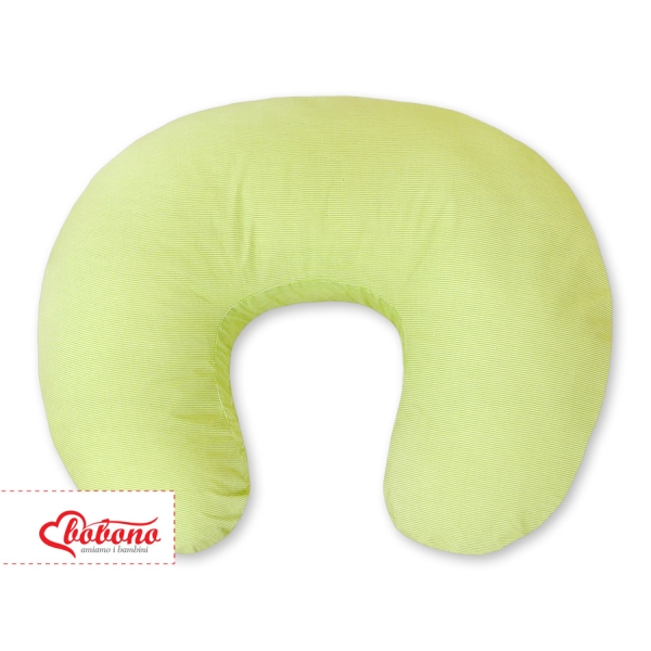 Federa Cuscino Allattamento Verde a Strisce Cuori