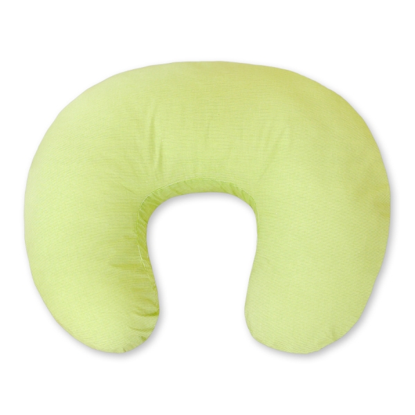 Federa Cuscino Allattamento Verde a Strisce Cuori
