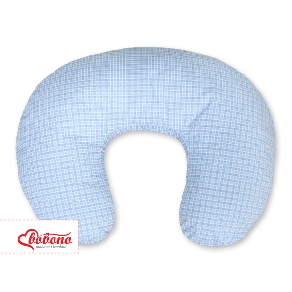 Federa per Cuscino per Allattamento Blu a Scacchi Cuori