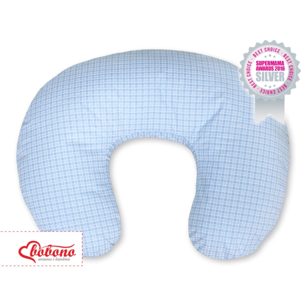 Federa per Cuscino per Allattamento Blu a Scacchi Cuori