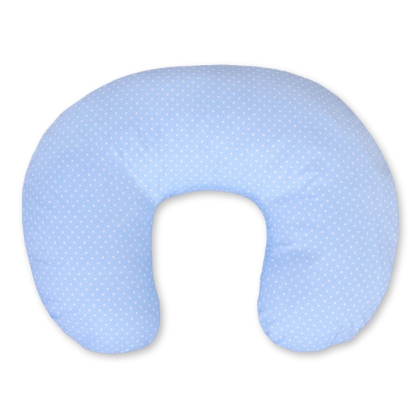 Federa per Cuscino per Allattamento Blu Pois Bianchi Cuori