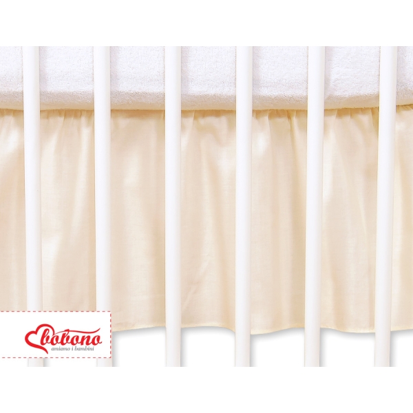 Gonna Para Lettino e Culla 60x120cm Creme Cuori
