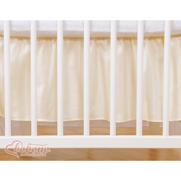 Gonna Para Lettino e Culla 60x120cm Creme Little Prince/Princess