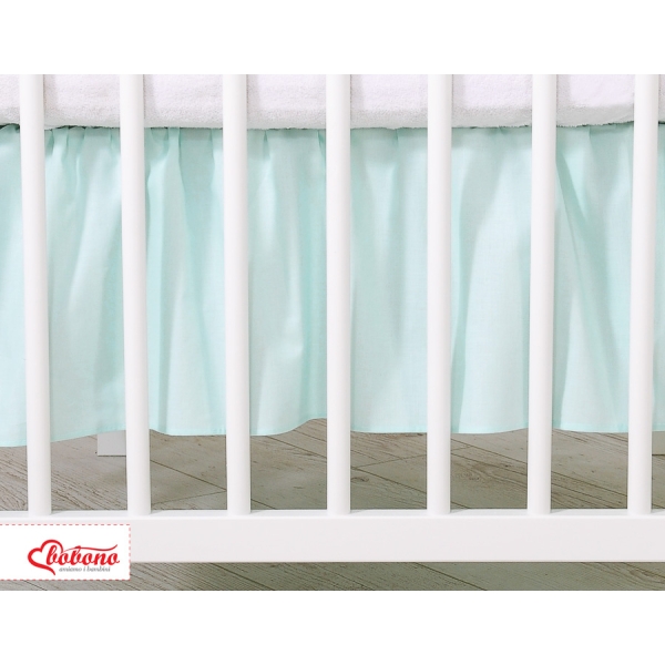 Gonna Para Lettino e Culla 60x120cm Menta Little Prince/Princess