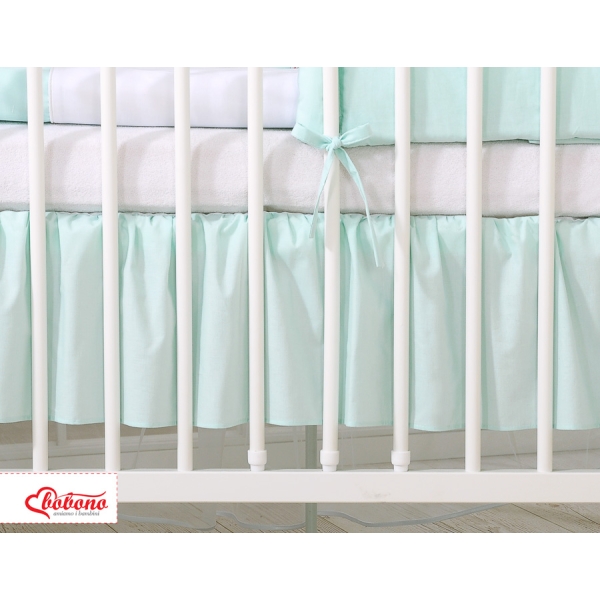 Gonna Para Lettino e Culla 60x120cm Menta Little Prince/Princess