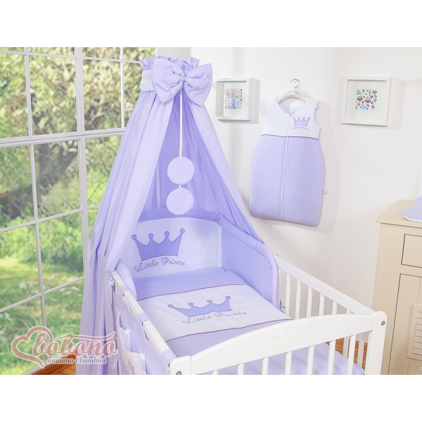 Lenzuolo Culla con Baldacchino 7 parti Lilla Little Prince/Princess