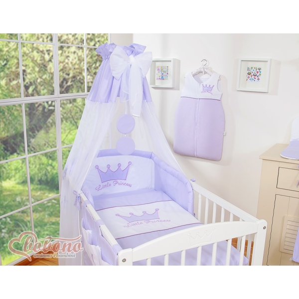 Lenzuolo Culla con Baldacchino 7 parti Lilla Little Prince/Princess