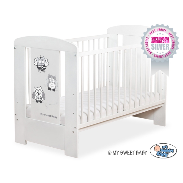 Letino per Bambino 120x60cm Marrone Bianca Gufi