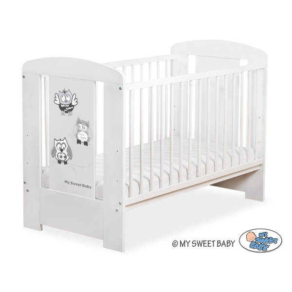 Letino per Bambino 120x60cm Marrone Bianca Gufi