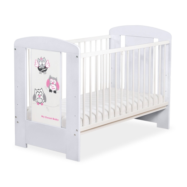 Letino per Bambino 120x60cm Marrone Grigio Gufi