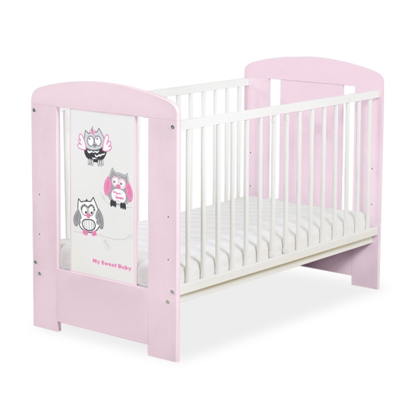 Letino per Bambino 120x60cm Marrone Rosa Gufi
