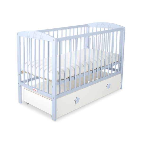 Letino per Bambino 120x60cm con Cassetto Maxi Bianca Stelle