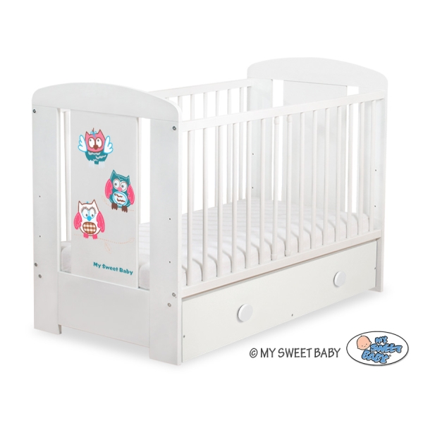 Letino per Bambino con Cassetto120x60cm Maxi Gufi