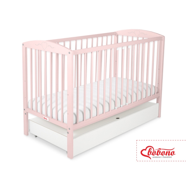 Lettino 60x120cm con Cassetto Standard Cuori
