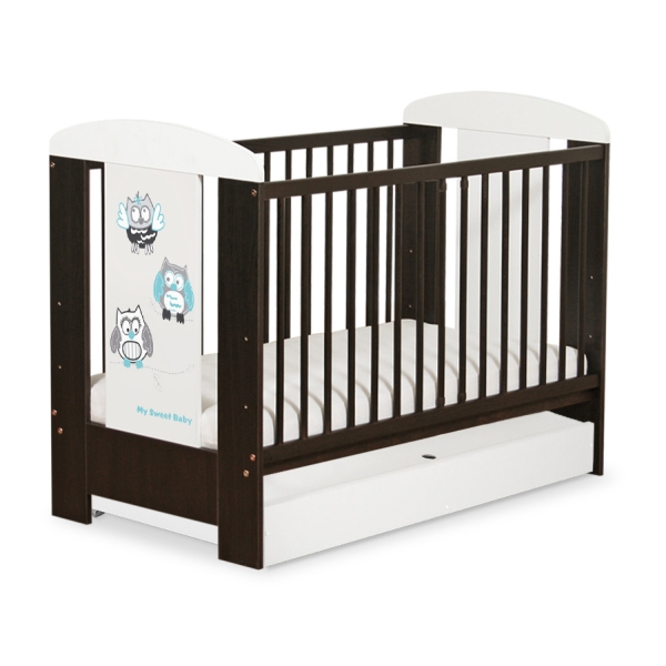 Lettino 60x120cm con Cassetto Standard Gufi