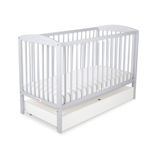 Lettino 60x120cm con Cassetto Standard Standard Cuori
