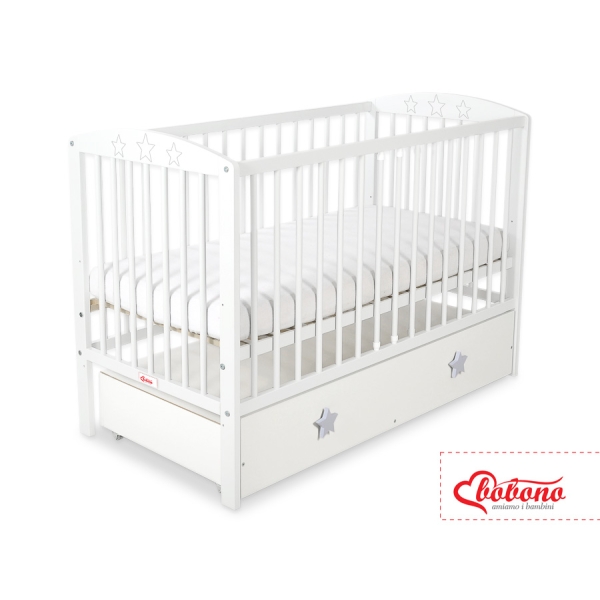 Lettino 60x120cm con Cassetto Maxi Stelle