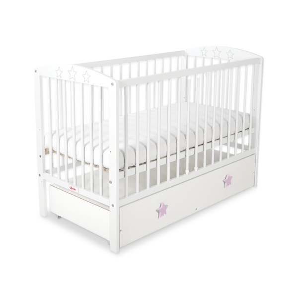 Lettino 60x120cm con Cassetto Maxi Stelle