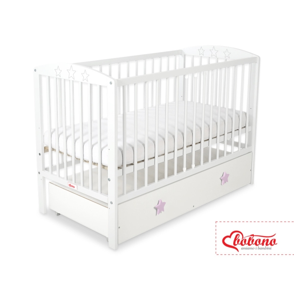 Lettino 60x120cm con Cassetto Maxi Stelle