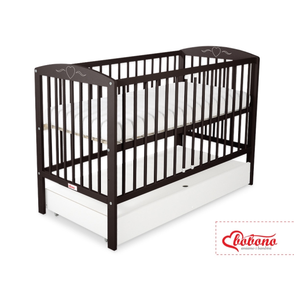 Lettino con Cassetto 60x120cm Standard Cuori