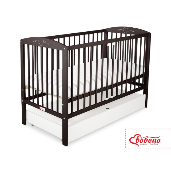Lettino con Cassetto 60x120cm Standard Cuori